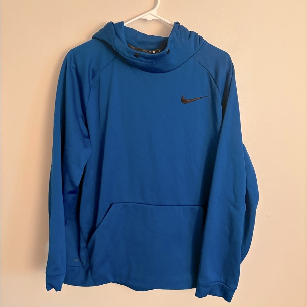 Nike Blue Hooded Sweatshirt Mens Large Casual Activewear Sporty School athletic